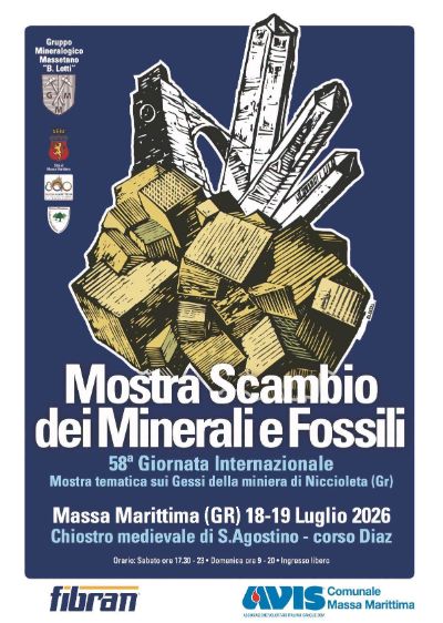 Locandina mostra scambio minerali e fossili