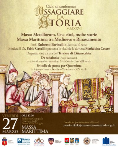 27 maggio primo incontro di Assaggiare la storia