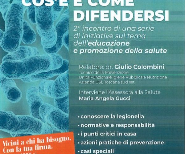 Incontro sulla Legionellosi: 17 aprile ore 09:30