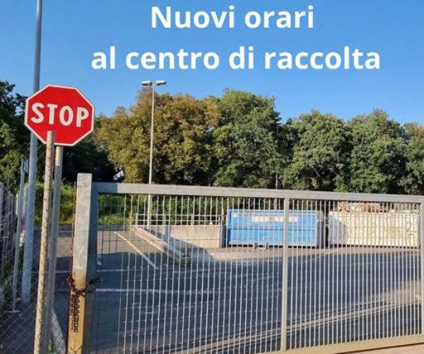Centro di raccolta rifiuti: piccola variazione degli orari