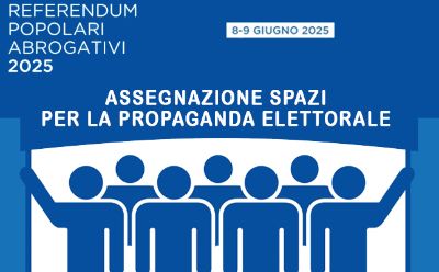 REFERENDUM 8-9 GIUGNO 2025 - SPAZI PER LA PROPAGANDA ELETTORALE