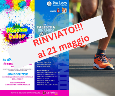 Massa Color rinviata al 21 maggio