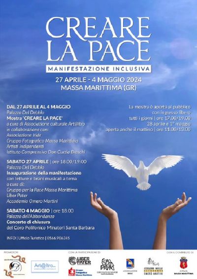 Locandina della mostra "Creare la Pace"