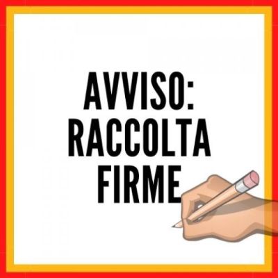 Avviso raccolta firme