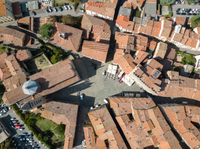 La piazza di Massa Marittima -foto dall'alto