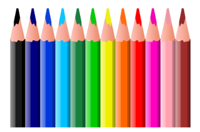 Immagine raffigurante una serie di matite colorate
