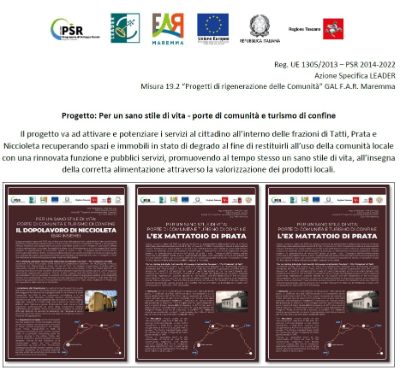 Progetto: Per un sano stile di vita - porte di comunità e turismo di confine