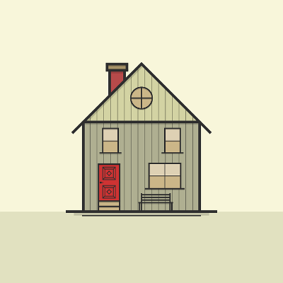 Illustrazione stilizzata di una casa
