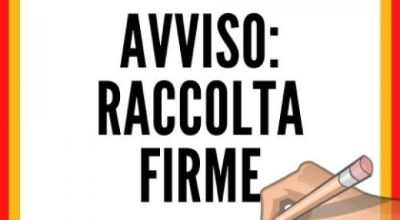 Avviso raccolta firme