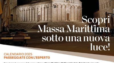 Locandina scopri Massa Marittima in notturna
