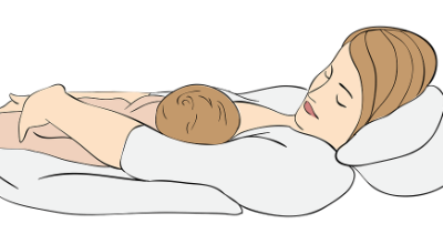 Illustrazione di una donna con un neonato