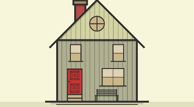 Illustrazione stilizzata di una casa