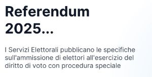 Ammissione di elettori all'esercizio del diritto di voto con procedura speciale